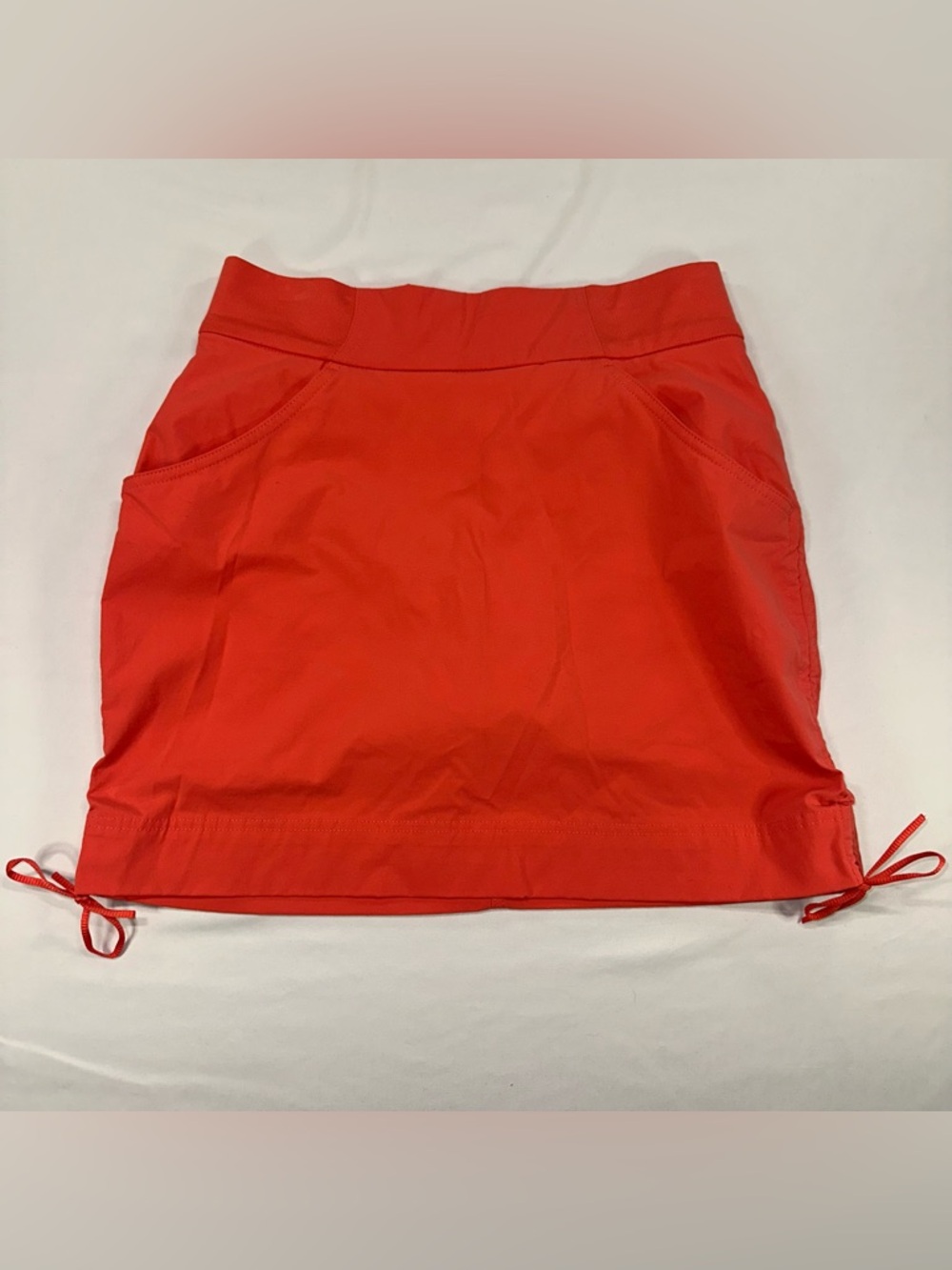 Columbia Skort Salmon Red Orange Scrunch Adjustable Side Length Size Small